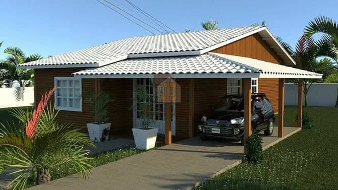 Promoção!!! Belíssima Casa de 60 m²: Pinus em Autoclave