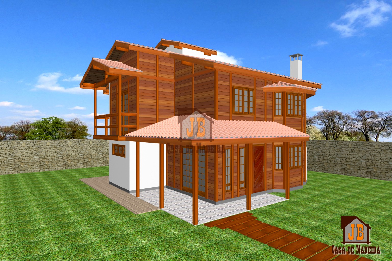 Casa de Madeira Duplex – Divino de São Lourenço-ES - 123,26 m²