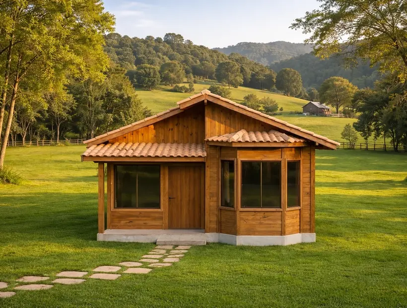 Casa de madeira para montanha: aconchego, vista e implantação