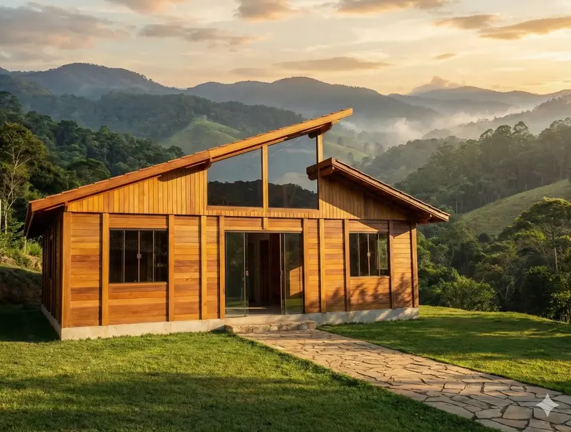 Casa de madeira para sítio: como alinhar conforto e manutenção