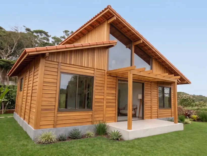 Parede de madeira, forro e acabamento: detalhes que mudam a casa