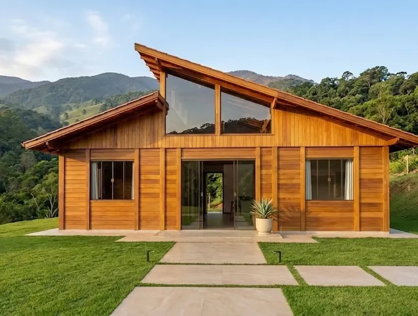 Casa de madeira para família: privacidade, quartos e convivência